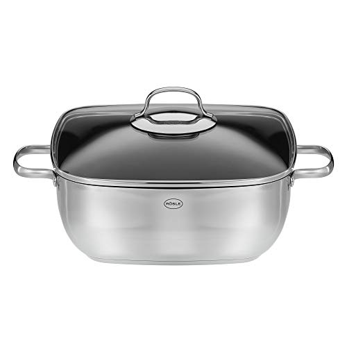 Rösle Schmorkasserolle Style 28 cm mit Antihaftversiegelung; PTFE, mit Glasdeckel, 28x28 cm