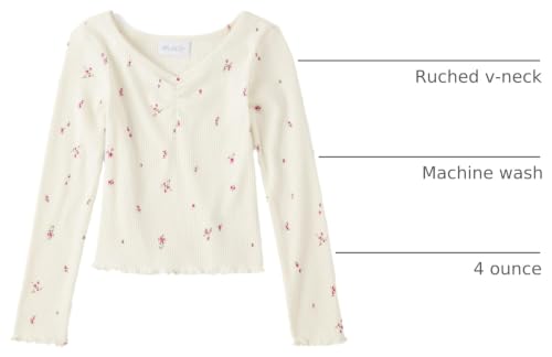 Image of The Children's Place Girls' Basic Long Sleeve V-Neck Knit Shirts