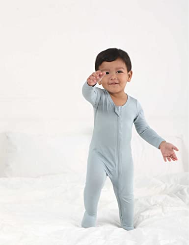 RRP Unisex Baby Footies Pajamas,Rayon Derived From Bamboo,Buttery Soft Sleep 'N Play PJs,2-Way Zipper Closure,0-18 Months4