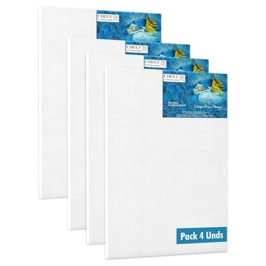 Chely Intermarket lienzos para pintar 60x90cm MOD 560 Set de 4 unds Perfil de bastidor 16mm