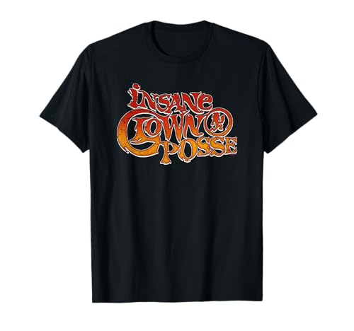 ICP Distressed Red & Orange Logo Horrorcore Hip Hop Music T-Shirt