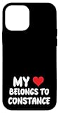 Coque pour iPhone 12 mini Constance - Mon cœur appartient à Constance - Amour