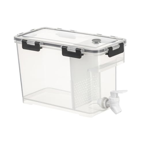 TOBBOMEY 冷水壺 蛇口付き 飲料バケツ 素材 フィルター内蔵 飲み物注ぎやすい 密封カバー付き ホームパーティーやアウトドアに