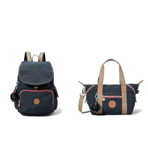 Kipling City Pack Women's Backpack Handbag, Blue (True Navy C), One Size Art Mini Women’s Satchel, Blue (True Navy C), 34 x 21 x 18.5 cm