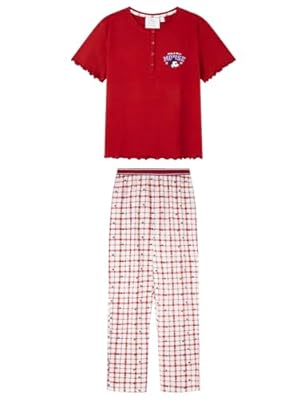 Women secret - Women secret Pijama de Manga Corta y pantalón Largo Colección Multilicense Campus