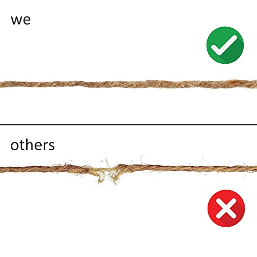 D.RECT 100m Jute-Schnur Natur Braun Jute-Kordel | Packschnur Geschenk-Band Bastelschnur Dekokordel | 1,2mm Dicke | Für: Verpackung, DIY Kunst-Handwerk, Floristik, Dekoration