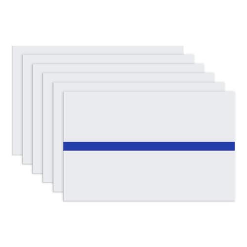 Image of M METERXITY 6-Pack Engraving Blank Materials Double Color 7x11 Inch, 1.3mm Thick ABS Plastic Sheet Yard Signs Name Plate for Door /Office /Home /Conference /Hotel /DIY Carving[White /Blue]