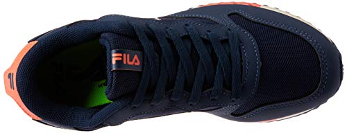 Fila Euro Jogger Sport, Tênis Feminino, Azul (Marinho/Coral/Rosa Coral), 34