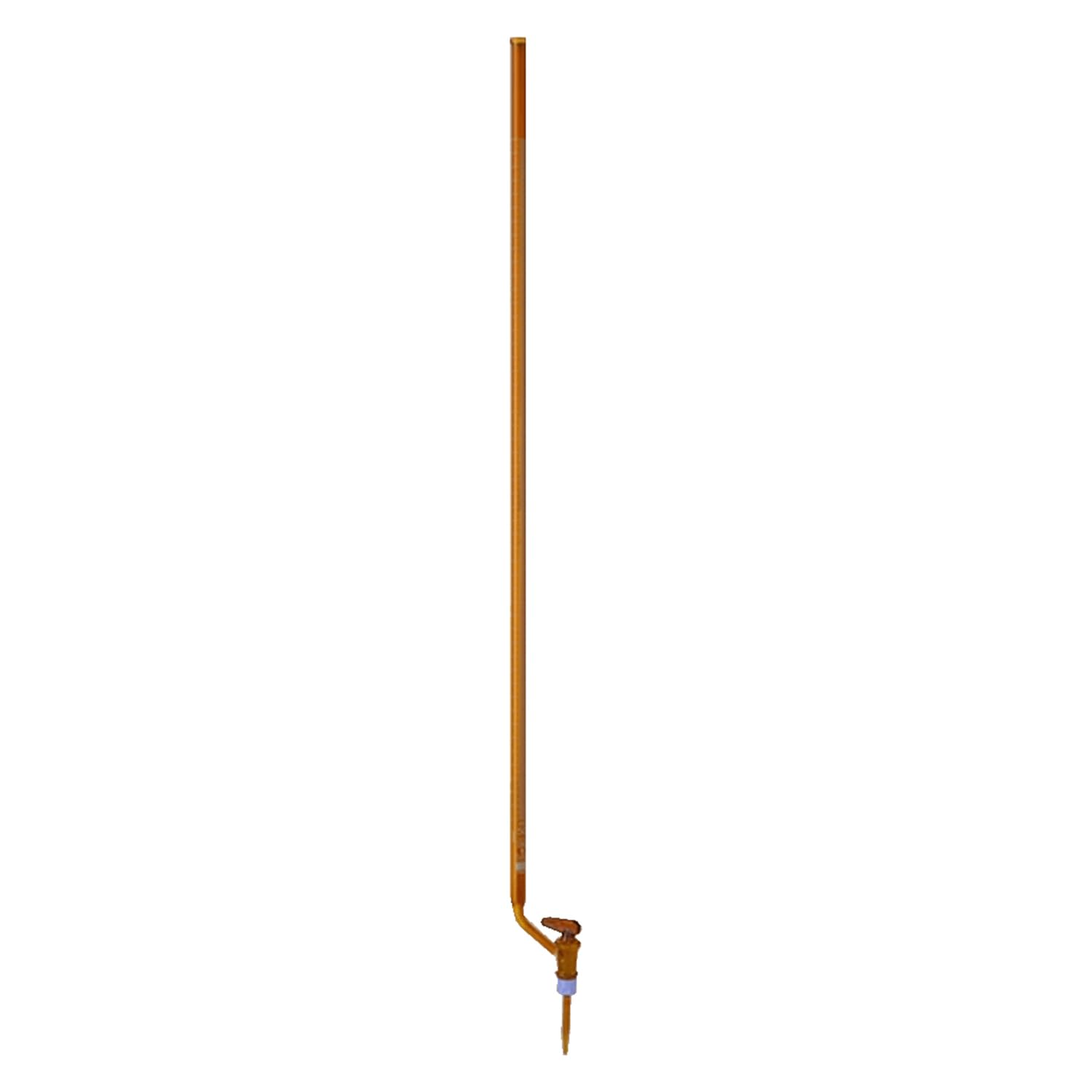 Hirschmann Duran Bürette, Seitlicher Glashahn, Klasse B, Braunglas, Weiß Graduiert, 25 ml Kapazität, 0,05 ml Teilung, 0,03 ml Toleranz, 500 mm Skalenlänge, 2 Stück