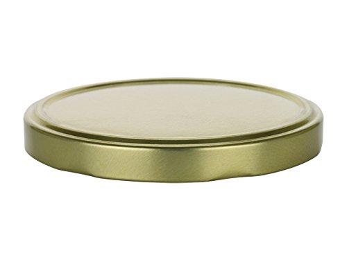 Nakpunar 24 pcs 82TW Gold Canning Jar Lids with 6 lugs - BPA Free Plastisol lined, Made in USA