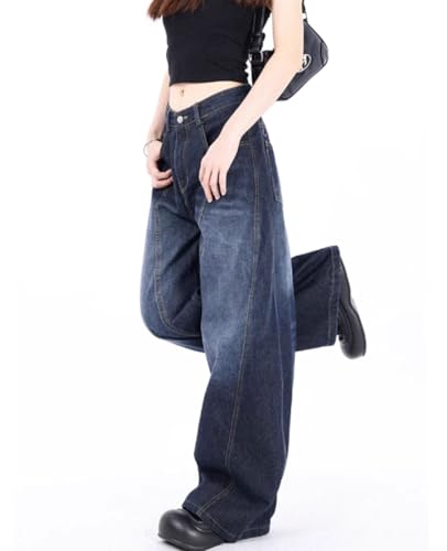 Baggy Jeans for Woman Men Loose Barrel Jeans High Rise Wide Leg Pants Casual Trendy Denim Pants4