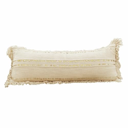 Loberon Kissen Rousseline, Verspieltes Webmuster, Glänzende...