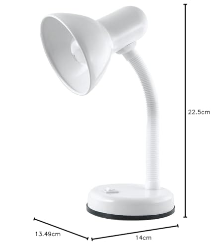 Classic 35w Flexible Neck Desk Lamp - Diamond White, 34cm - Image 6