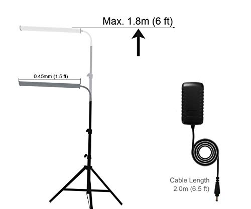 Floor Lamp Grow Light, 28W LED Floor Stand Growing Light with Flexible Gooseneck, White and Red Light Spectrum for Indoor Plants, Seedling, Hydroponic, Basement Plants to Survive Cold Days - Thumbnail 2