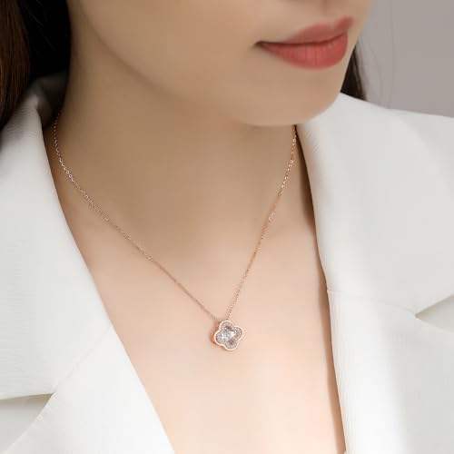 18K Gold Plated Womens Necklace Women's Pendant, Dainty Gold Necklace for Women, Anniversary Jewelry Present for Wife, Gifts for Mother