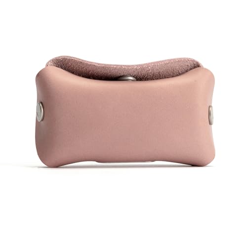 Image of Hidemont Dog Poop Bag Holder for Leash, Durable Leather Leakproof Pet Waste Bag Dispenser for Leashes, 20 Bags Included (Peony Pink)