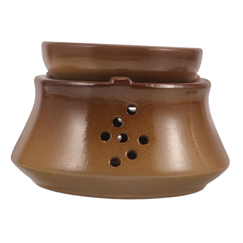 OFFSCH Japanese Style Ceramic Tea Warmer Tea Heater Cup Coarse Pottery Ceramic Base Heat-Resistant