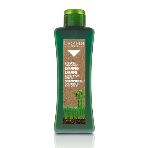 SALERM - Champú Anticaspa - Biokera Natura Champú Específico Caspa - 300 ml - con Zinc y Aceite de Lino - Evita la Descamación del Cuero Cabelludo - Limpia e Hidrata la Piel