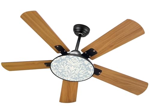 Modern Ceiling Fans with Lights Remote, Vintage seamless damask Tile