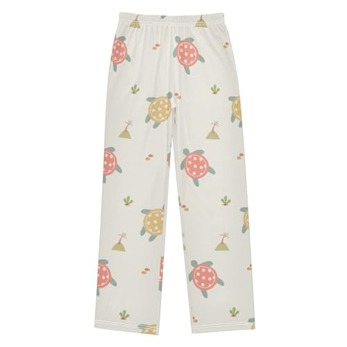 Turtle Cartoon Boys Pants Boys Athletic Pants Long Pant for Boywith Pockets Wide-Leg Size 6-14Y