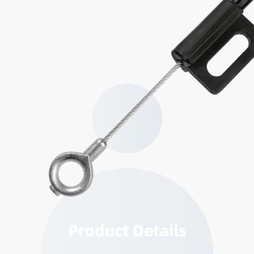 Image of 2 Pieces Recliner Cable D Ring Handle Compatible for Lazboy Sectional counch, 22 inch Recliner Pull Handle Counch Release Cables Replacement for Laz boy, 3 inch Exposed Wire O-Shaped End
