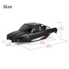 INJORA IR60 Pickup Hard Body Shell with Bed Rack for 1/18 RC Crawler TRX4M Defender Bronco(Black)