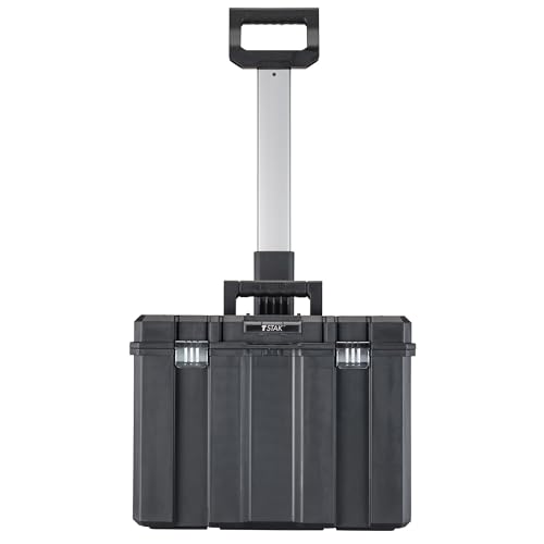 DEWALT Tool Box with Wheels Modular, Large Rolling Tool Box With Telescopic Handle, Portable Carrier Deep Stackable TSTAK Storage (DWST17820)