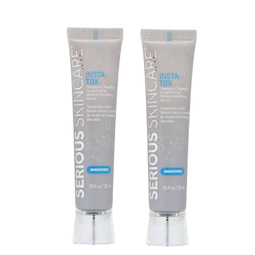 Serious Skincare INSTA-TOX Instant Wrinkle Smoothing Serum – Improves appearance of Fine Lines & Wrinkles -Temporarily Tightens Skin – Instant Line Filler – Two .75 oz. Tubes (2Pack) Serious Skincare INSTA-TOX Instant Wrinkle Smoothing Serum – Improves appearance of Fine Lines & Wrinkles -Temporarily Tightens Skin – Instant Line Filler – Two .75 oz. Tubes (2Pack)
