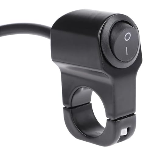 Interrupteur de phare moto et guidon quad en alliage aluminium noir à 2 fils