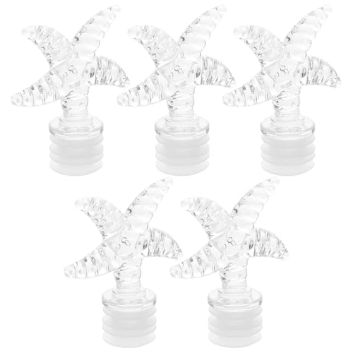 Milisten Botellas de Perfume Recargables 5 Piezas Tapón Atomizador Hermético para Viaje y Aromaterapia