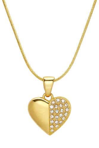Heart Shape Pendant Necklace for Women | Stainless Steel Artifici...