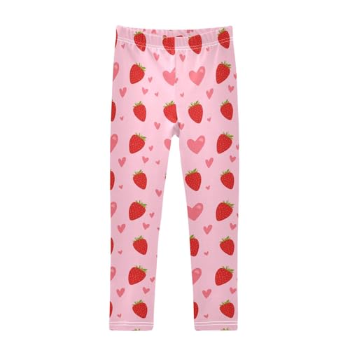 Girls' Leggings Strawberries Hearts Pink Kids Yoga Tights Pants 1 Pack 20861990