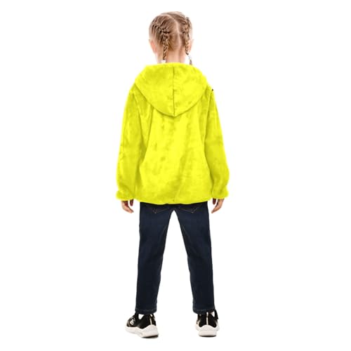 GuoChe Yellow Solid Color Pure Plain Fleece Jacket Baby Boy4