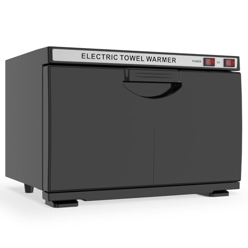 StateRiver Towel Warmer Cabinet, 16L Professional Hot Towel Warmer Heating Use for SPA, Massage, Salon, Barber and Home - Black