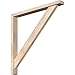 Ekena Millwork BKT0402X32X32TRA04SDF Traditional Craftsman Smooth Bracket w/Offset Brace, Douglas Fir
