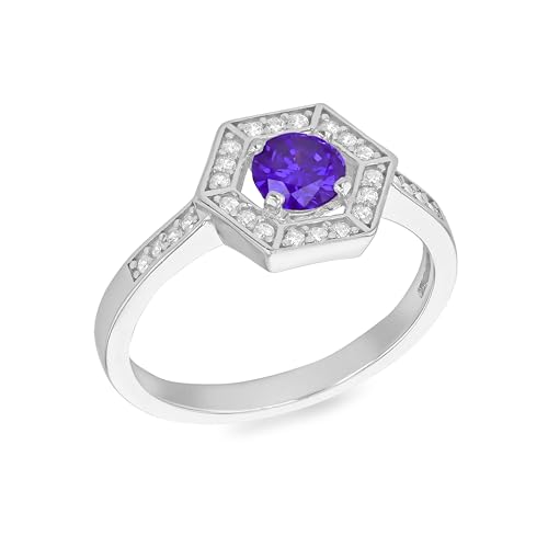 Bague couronne hexagonale en argent pour sublimer vos tenues de soirée