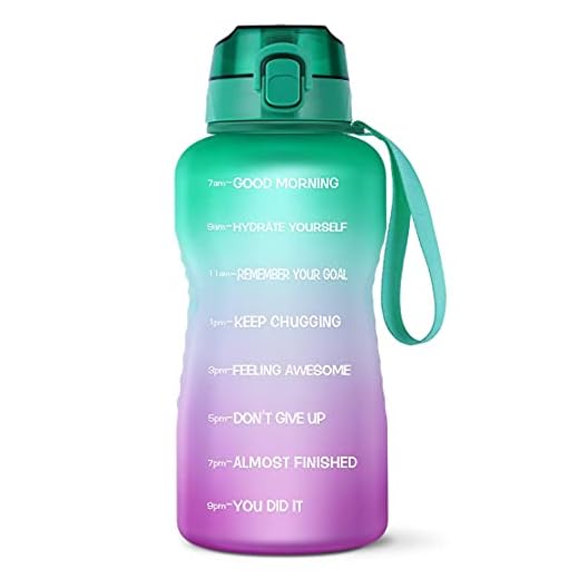 Luckea Large Half Gallon / 1 Gallon Motivational Water Bottle with Straw, Leakproof Tritan BPA Free Fitness Sports Water Jug with Time Marker, Ensure You Drink Enough Water Daily
