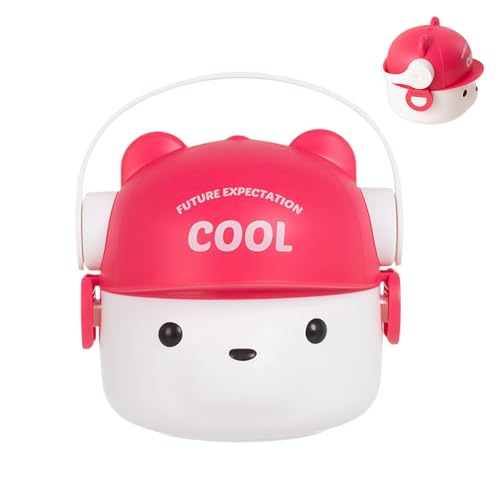 Yaztauho Infantil | Portabocadillos Oso Bonito 800ML Doble Capa - Platos para Cena Saludable, Senderismo, Viajes, Desayuno, Ensaladas, Guarderías y Oficinas