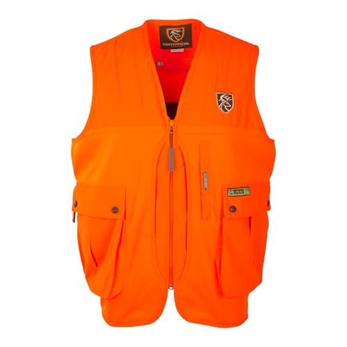 DRAKE Men's Blaze Orange Functional Hunting Vest with Scent Control | Side Entry Fleece-Lined Hand-Warmer Pockets
