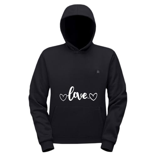 Kids Heated Sweatshirts USB Hood Heated Pullover 5 Heating Zones Bodywarmer 3 Temperature Levels Sweater for Boys Girls
