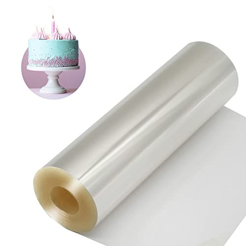 SALIQU Acetate Cake Collar 6 x 394 inch Clear Acetate Roll for Baking, Mousse Cake Plastic Wrap, Acetate Sheet Roll for Baking and Cake Decoration, Pull me up Cake Maker