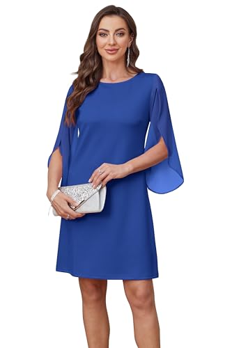 Image of RUMIA Womens Cocktail Dresses Flutter Sleeve Wedding Guest Dresses for Women 2026 Trendy