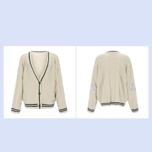 Star Embroidery Women Winter Loose Knitted Cardigans Coat Y2K Sweaters Streetwear Vintage Star Cardigan for Women3