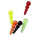 MDXing 50PCS Gourd Shaped Retainer Beads Fishing Accessories Orange Red Green Black and Yellow Loyal Sea Fishing Tackle Supplies Rotating Beads Positioning Beads Stacking Beads Plastic Fishing Tackle
