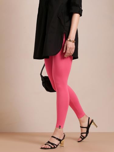 Image of TWIN BIRDS Super Stretchable Cotton Elasthane Fabric Ankle Length Leggings for Women