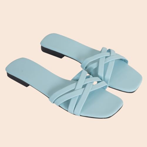 Image of Women's Slippers | Comfortable Flat Chappals for Women with Bow Detail | Stylish Casual Chappals, Trendy Summer Sandals, Comfortable Footwear for Daily Use
