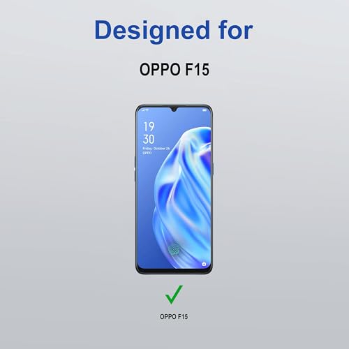 Image of ZAP CASE HD Plus Tempered Glass Screen Protector Compatible for Oppo F15 (Black) Edge to Edge Coverage with Easy Installation Kit