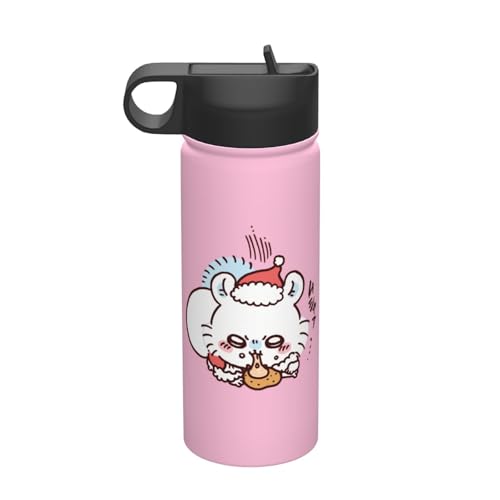 ステンレスカップ ちいかわ モモンガ コーヒーカップ 車用 タンブラー かわいい 大容量 保温 保冷 真空断熱 蓋付き 水筒 ウォーターボトル 取っ手付き 持ち運びやすい スポーツ アウトドア オフィス 家庭用 車用 男女兼用 誕生日プレゼント 500ml