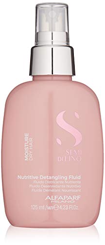 Alfaparf Milano Semi Di Lino Moisture Nutritive Leave-In Detangling Fluid for Dry Hair - Safe on Color Treated Hair - Professional Salon Quality - 4.23 Fl Oz
