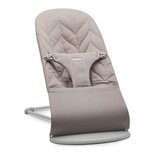 BabyBjörn Bouncer Bliss, Sand Gray, Woven, Petal Quilt | 2-in-1 A...
